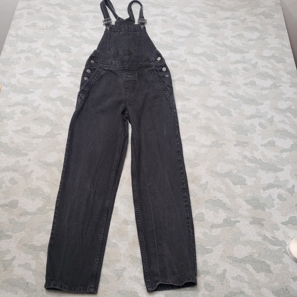 Asos Overalls Womens 4 Black Pockets Denim Straight